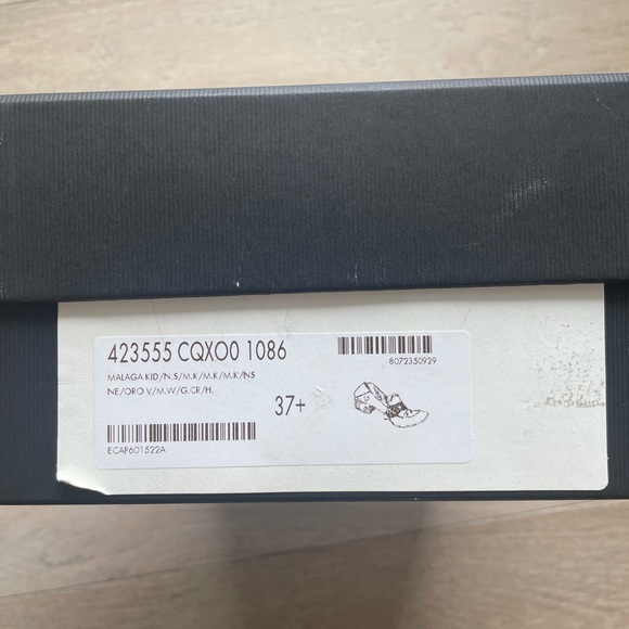 RARE gucci peyton heart heeled loafers in black multicolor leather size 37.5 - Picture 9 of 9